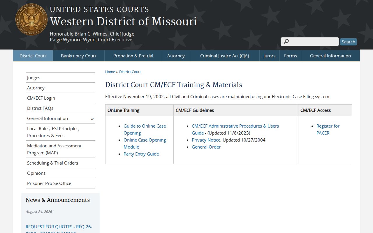 Barton County Mindenmines court docket federal training boundary