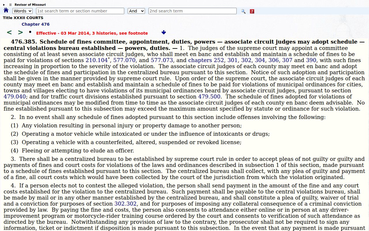 Barton County traffic court records reference for Missouri minor violation central bureau